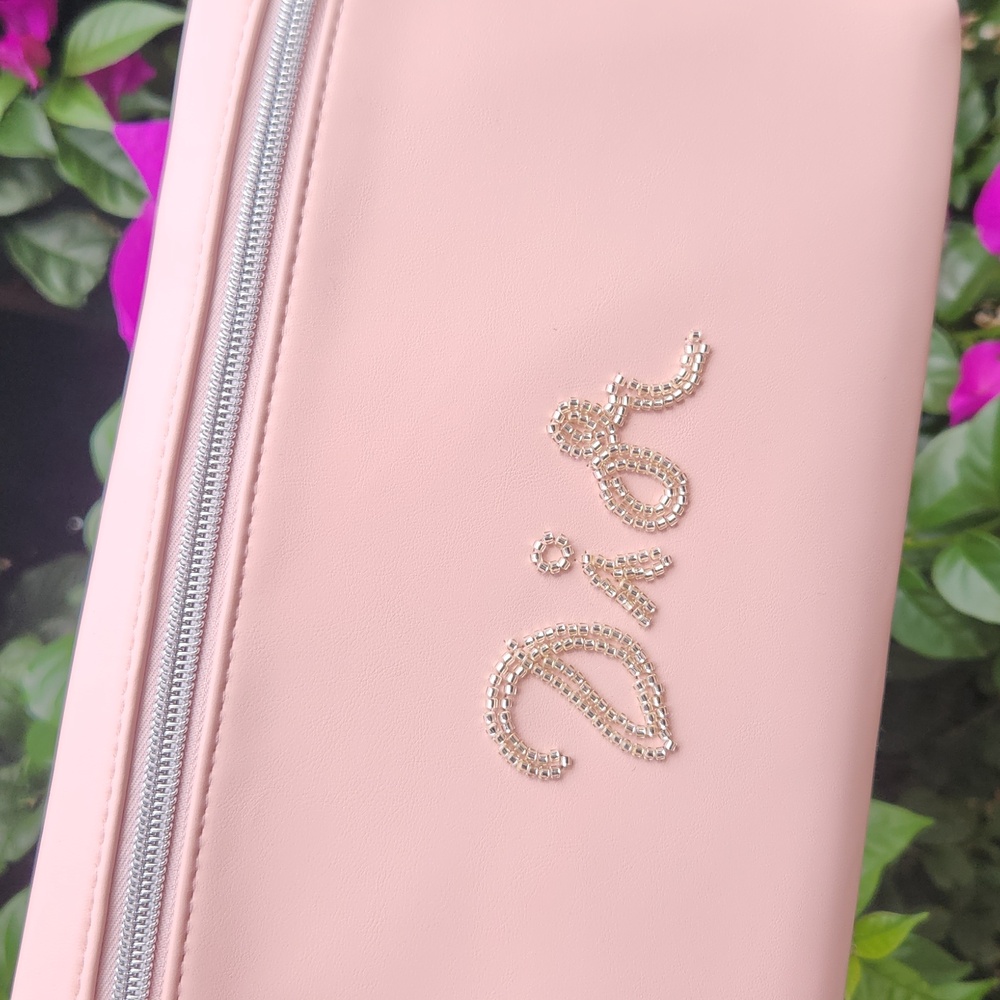 Big!!! Beaded BLUSH Pink GWP Pouch.. So Pretty! GREAT GIFT! - Picture 12 of 12